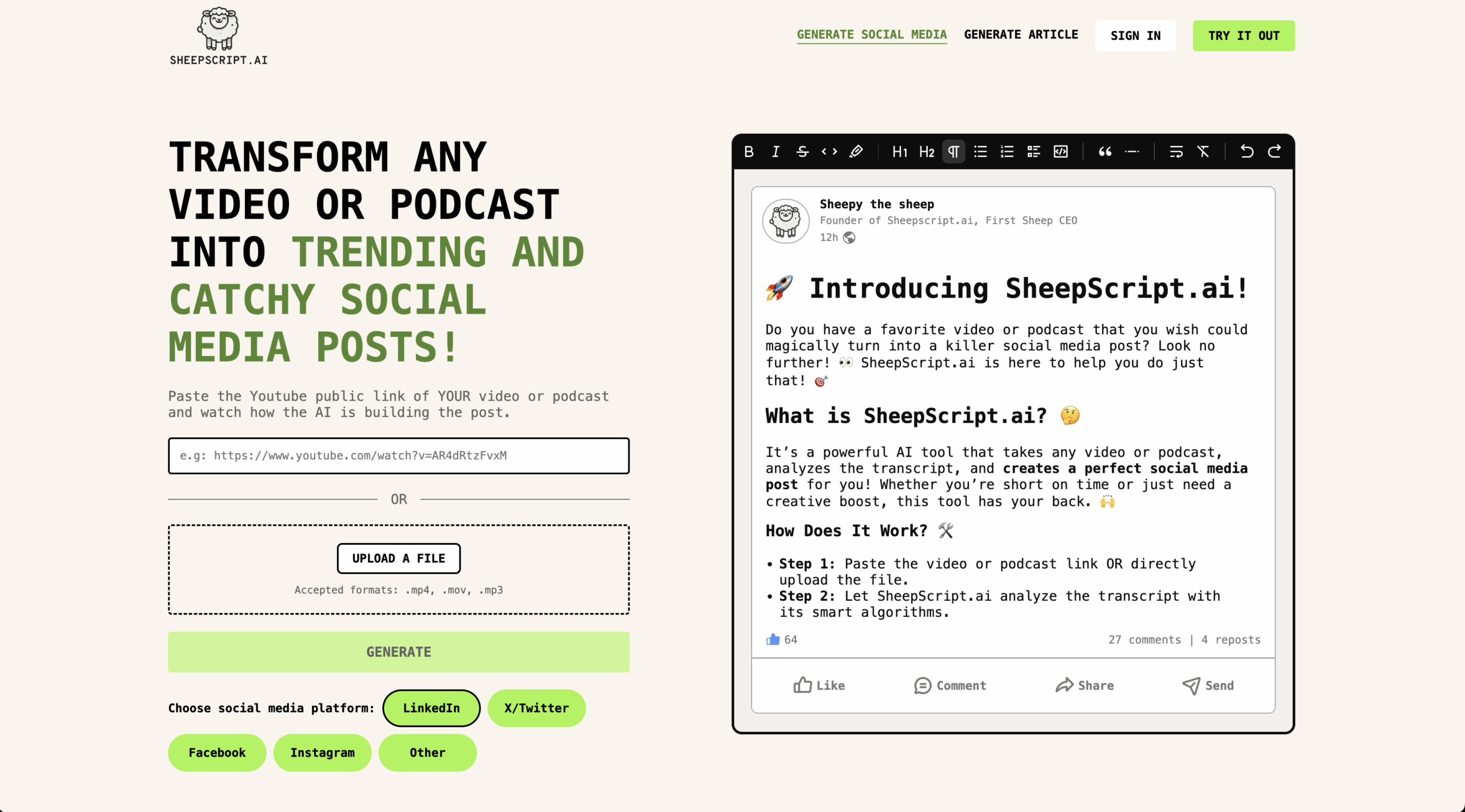 Sheepscript.AI