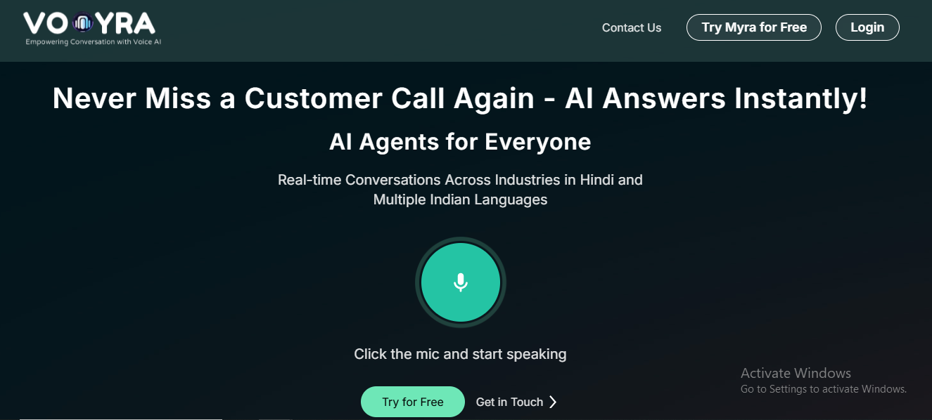 Vomyra AI – Voice AI Agent