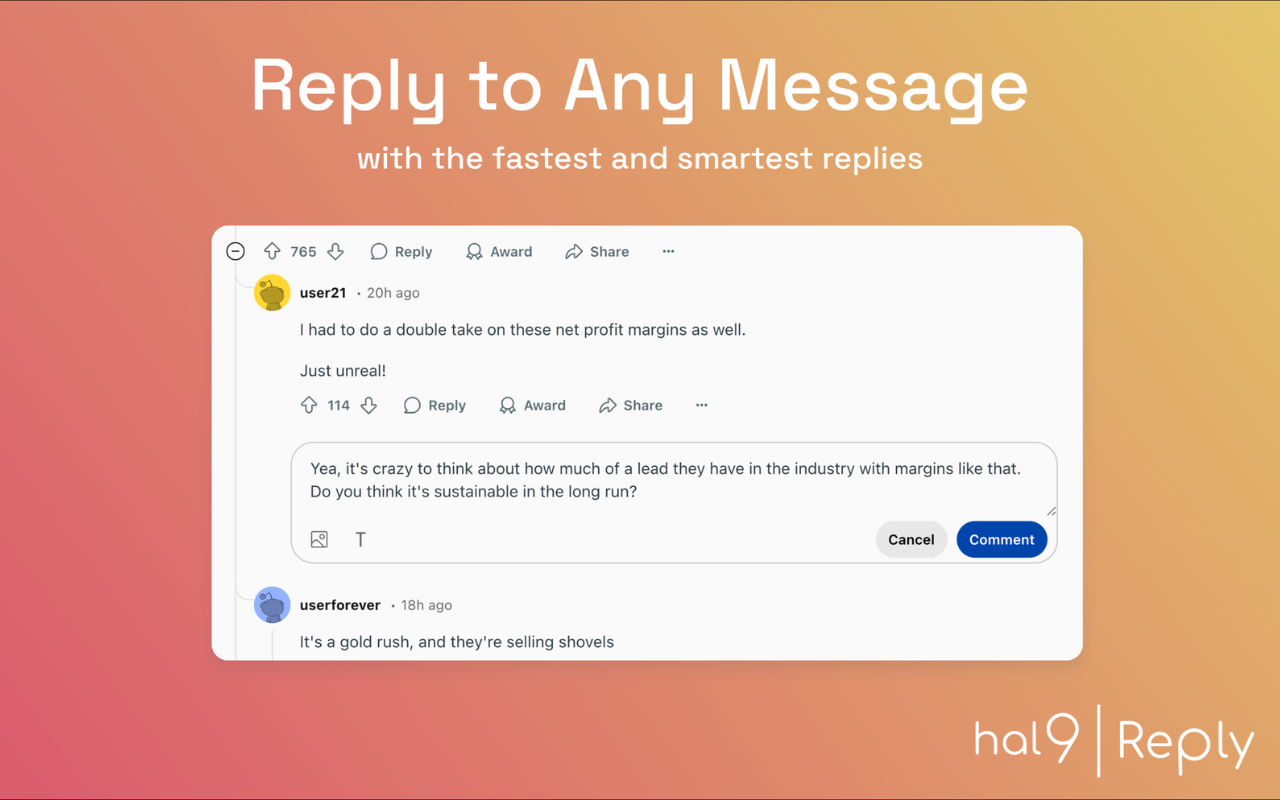 Hal9 Reply