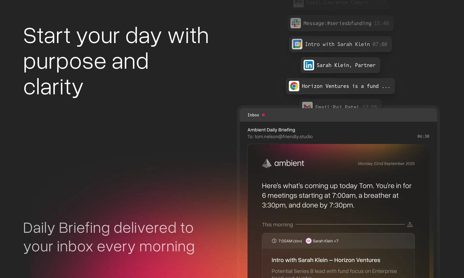 Ambient Daily Briefing