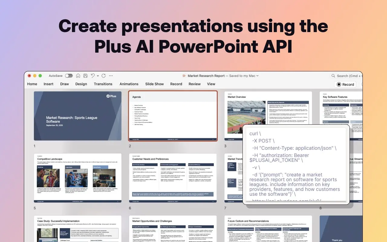 Plus AI Presentations API