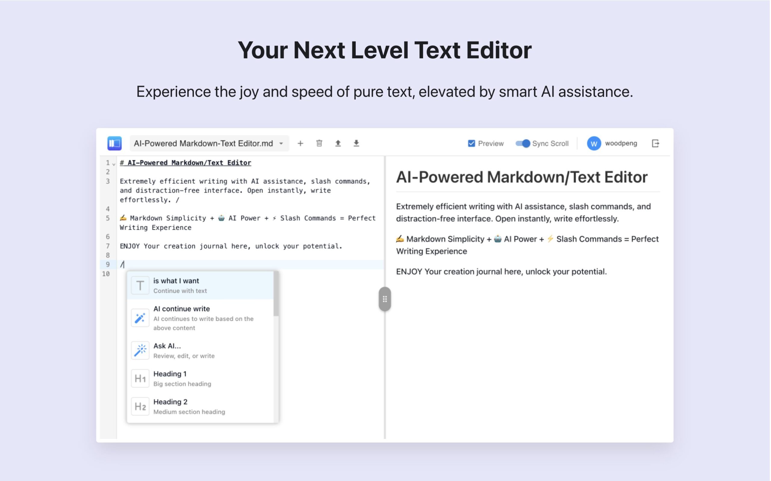 FunBlocks AI Markdown Editor