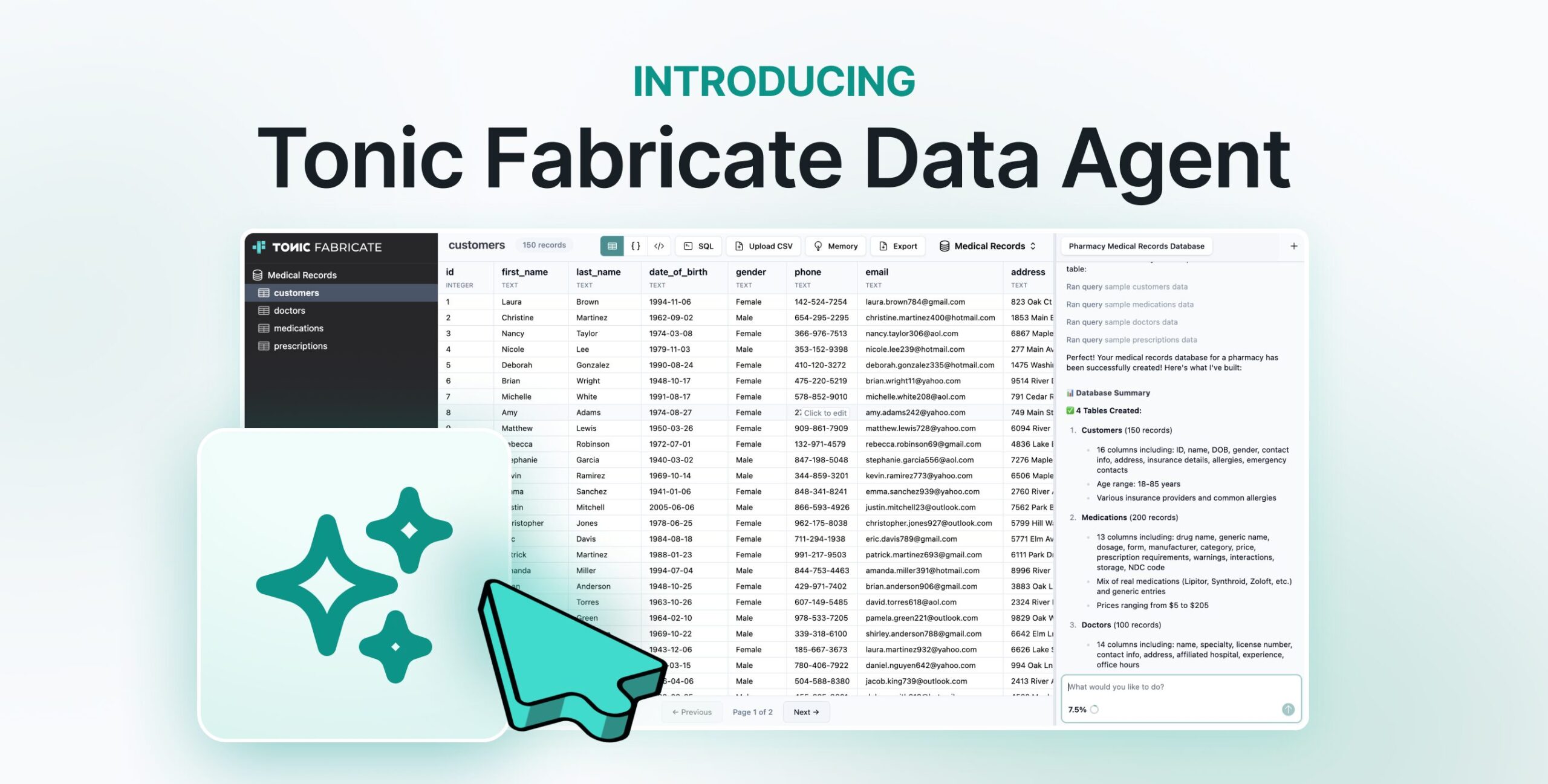 Tonic Fabricate Data Agent