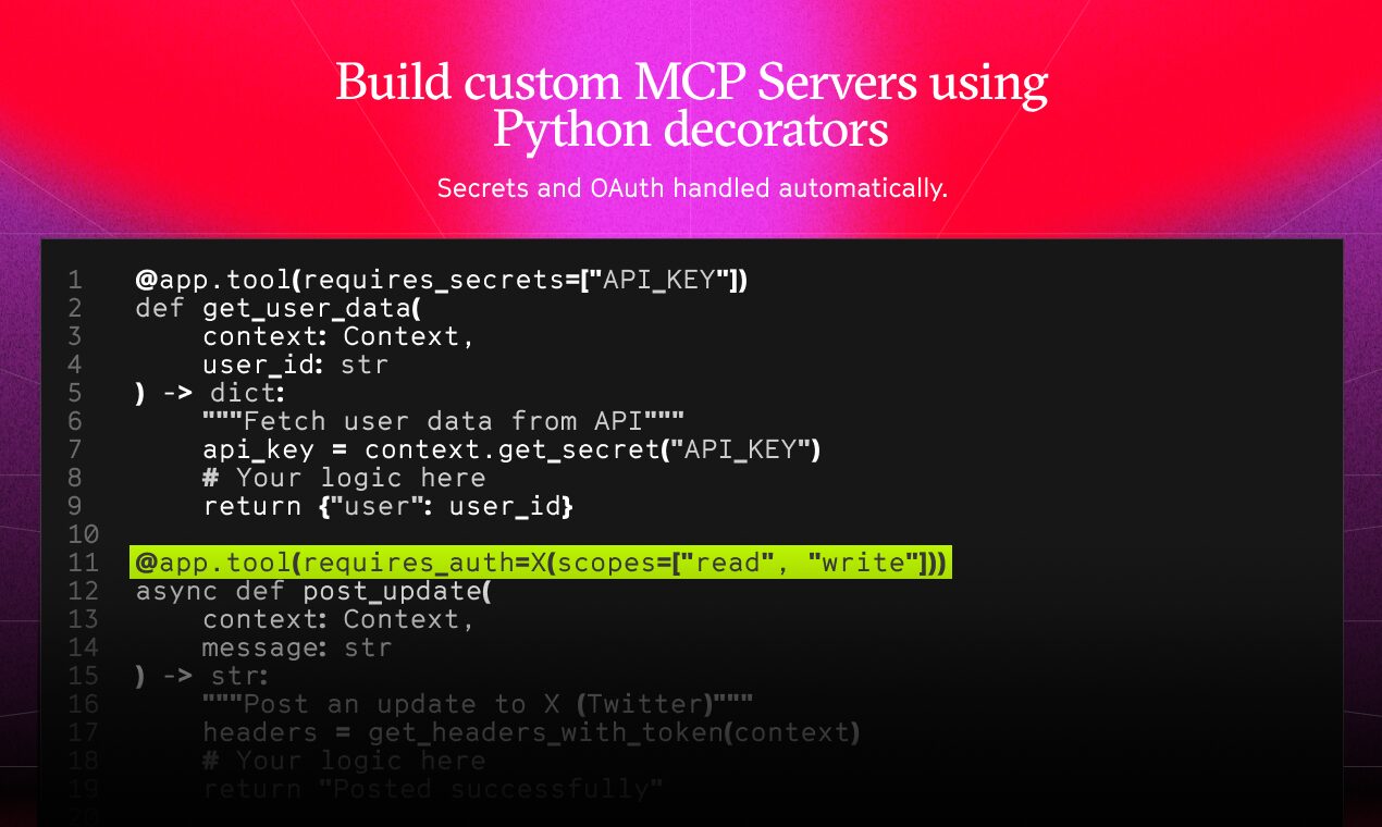 Secure MCP Framework by Arcade.dev