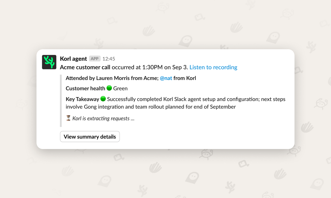 Slack Feature Request Agent