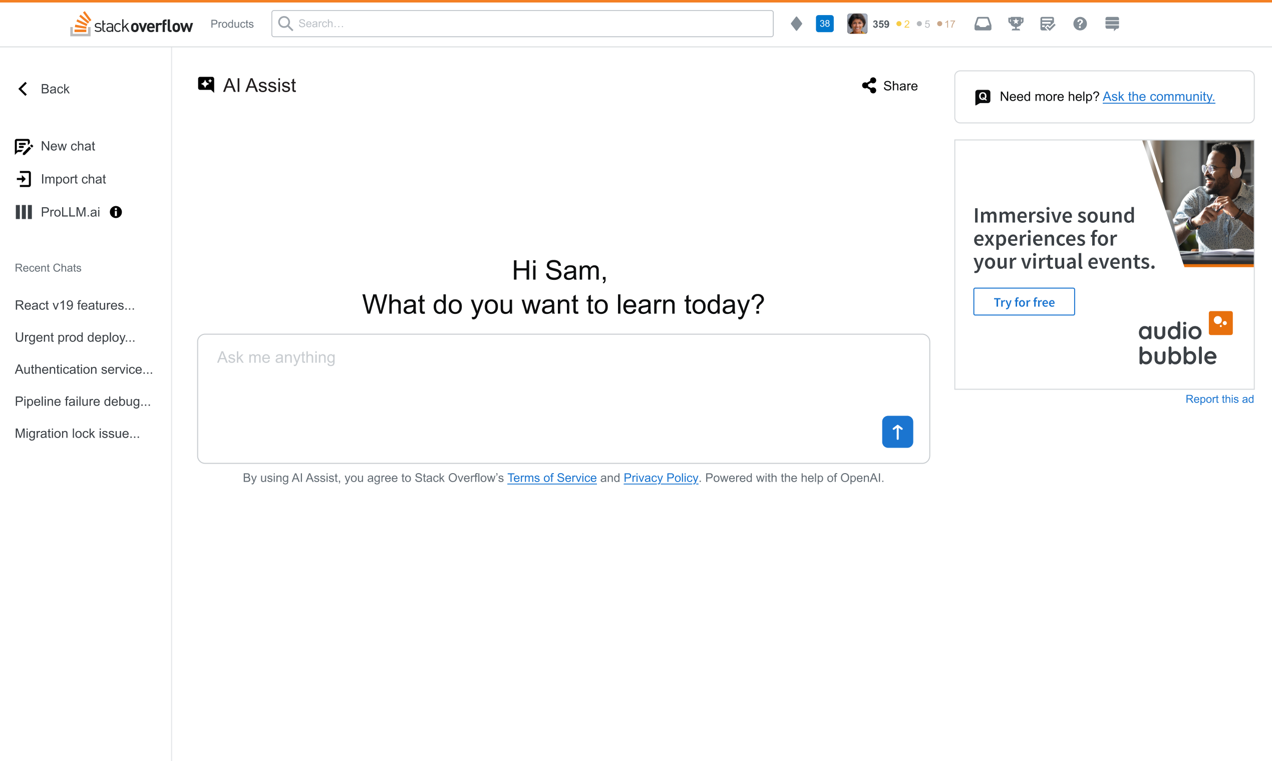 AI Assist by Stack Overflow