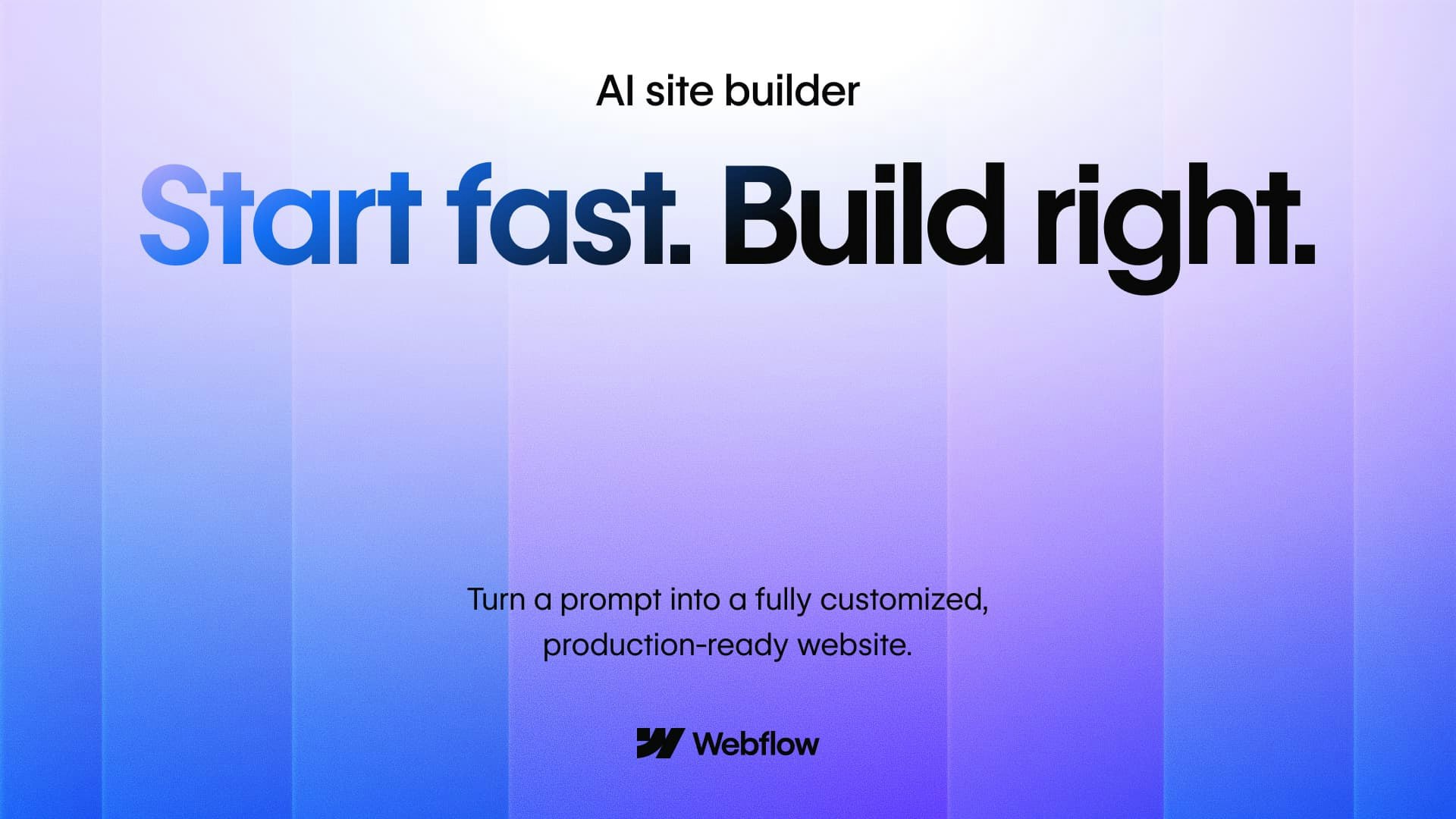Webflow AI site builder