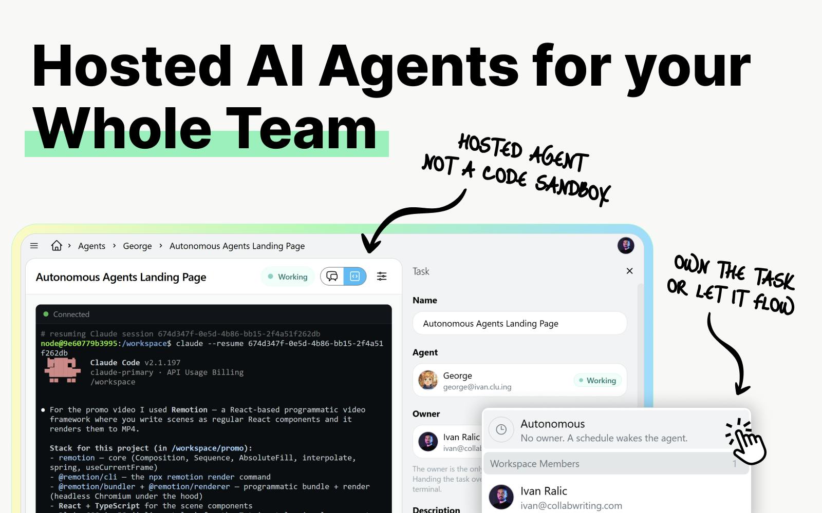Hosted Agents in Cluing